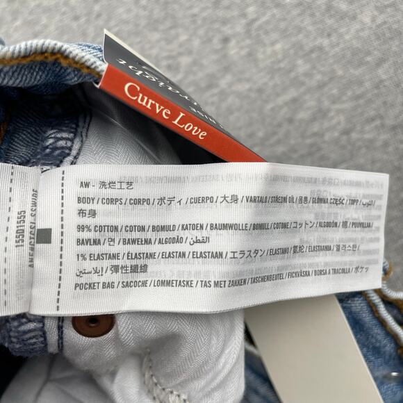 Abercrombie & Fitch Curve Love Ankle Straight Jeans 26 / 2 Long Hi Rise Fray Hem - Picture 16 of 16